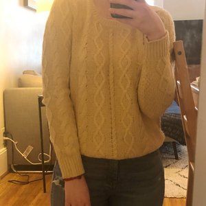Forever 21 Tan/Off-White Cozy Sweater